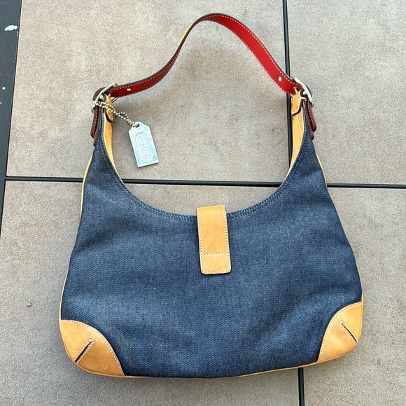 COACH LADIES BLUE DENIM BAG-K2K-8932 - Picture 7 of 13